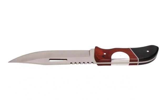 Foto 8 - Lovecký nůž s pilkou a dírou v čepoeli s pouzdrem 28cm