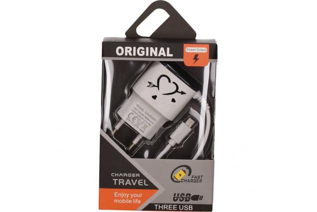 Foto 2 - Nabíječka 3v1 Micro USB + 2xUSB + lampička