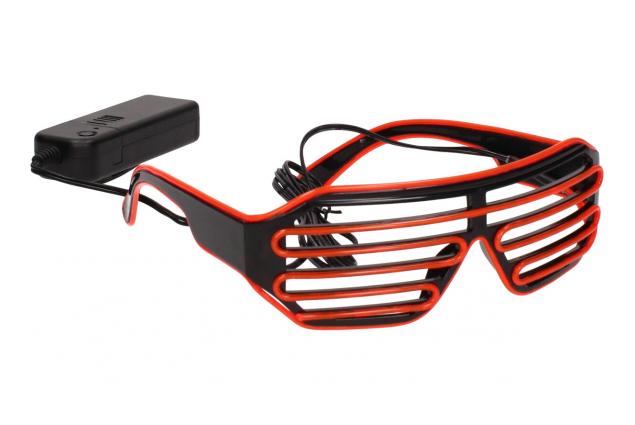 Foto 2 - LED svítící brýle s proužky Oranžové