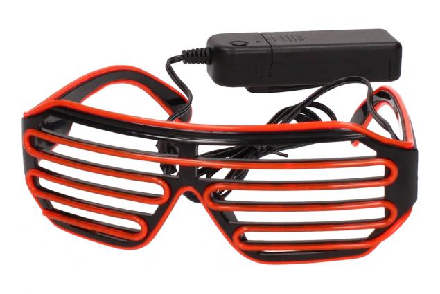 Foto 3 - LED svítící brýle s proužky Oranžové
