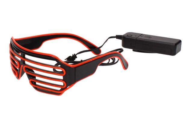 Foto 4 - LED svítící brýle s proužky Oranžové