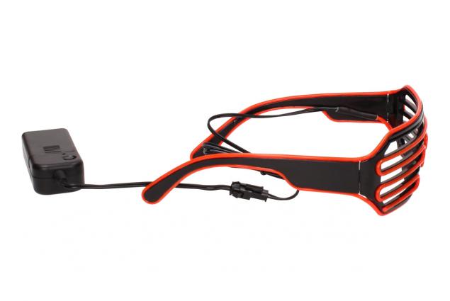 Foto 6 - LED svítící brýle s proužky Oranžové
