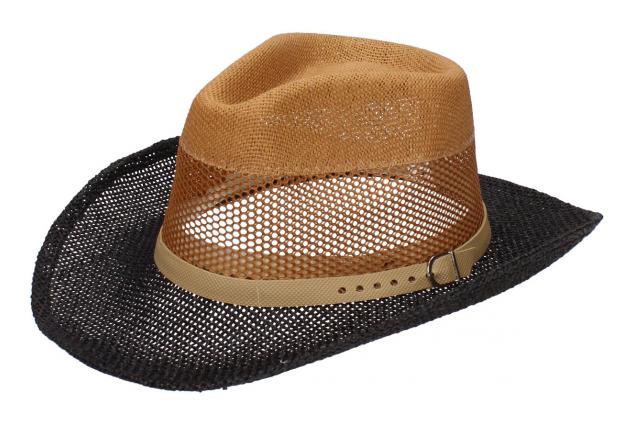 Foto 3 - Letní kovbojský klobouk černo-hnědý vel 57
