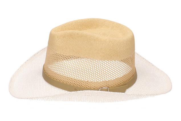 Foto 4 - Letní kovbojský klobouk bílo-světle-hnědý 