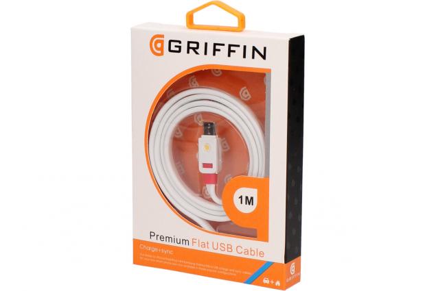 Foto 3 - Premium Flat USB-C Cable 1m Griffin bílý