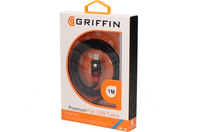 Foto 3 - Premium Flat USB-C Cable 1m Griffin černý