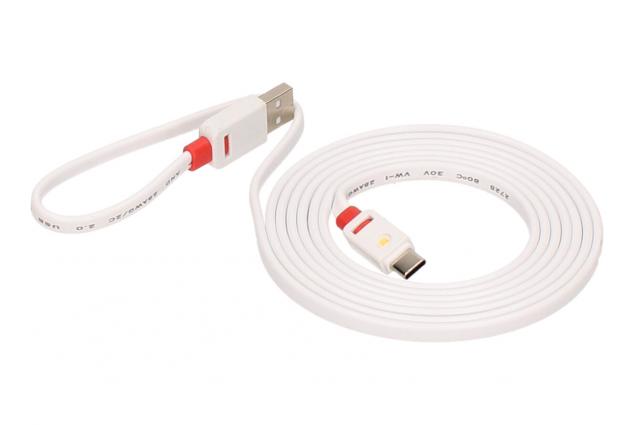 Foto 6 - Premium Flat USB-C Cable 2m Griffin Bílý