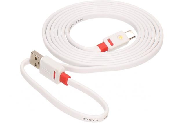 Premium Flat USB-C Cable 2m Griffin Bílý