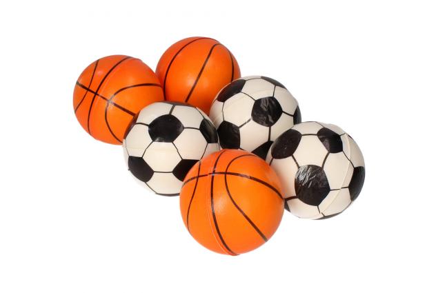 Pěnové míčky do vody 6ks fotbal a basketball 10cm