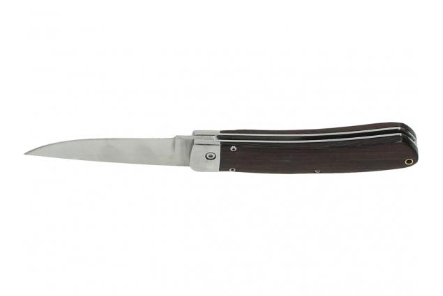 Foto 7 - Vystřelovací nůž kapesní s hnědou střenkou 20 cm