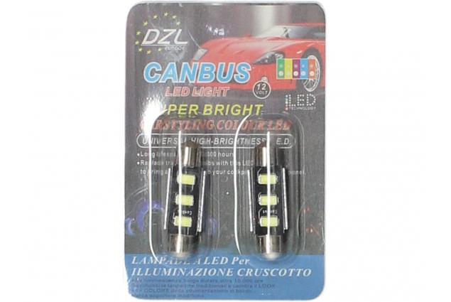 LED autožárovka CAN BUS C5W sada 2 kusy  HT-9332