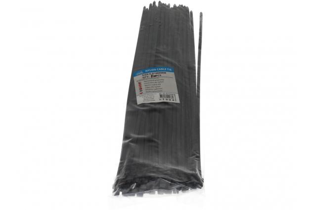 Stahovací pásky černé 5 x 400 mm, 100 kusů