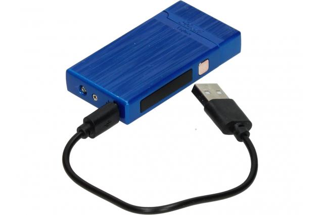 Nabíjecí USB plazmový zapalovač žíhaný modrý