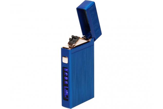 Nabíjecí USB plazmový zapalovač žíhaný modrý