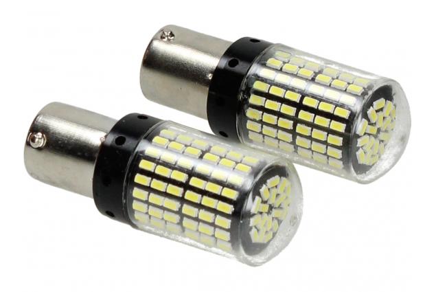 LED autožárovka CANBUS BA15S HT-9135 Žlutá 2 kusy