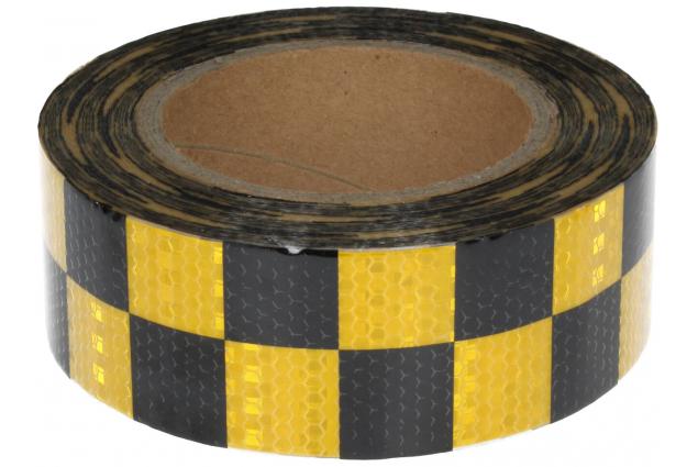 Foto 2 - Reflexní lepící páska 25m žlutá-černá