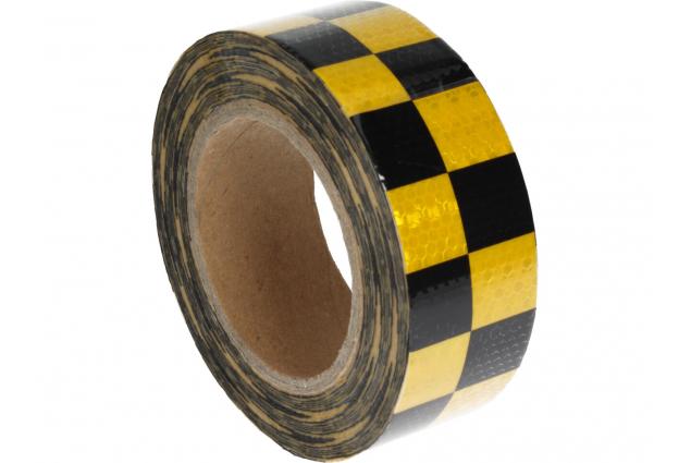 Foto 3 - Reflexní lepící páska 25m žlutá-černá