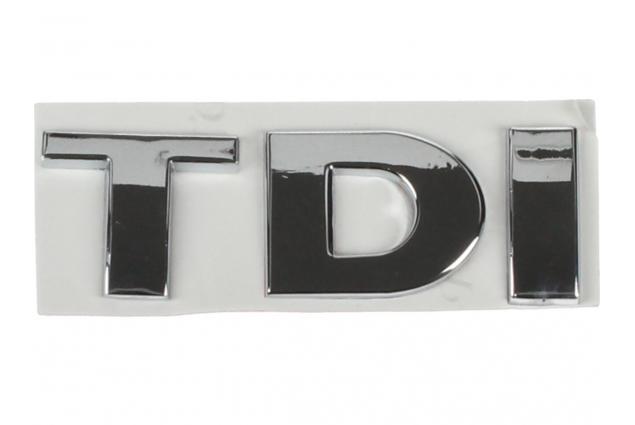 Kovová samolepka TDI 8,5cm x 3,5cm stříbrná