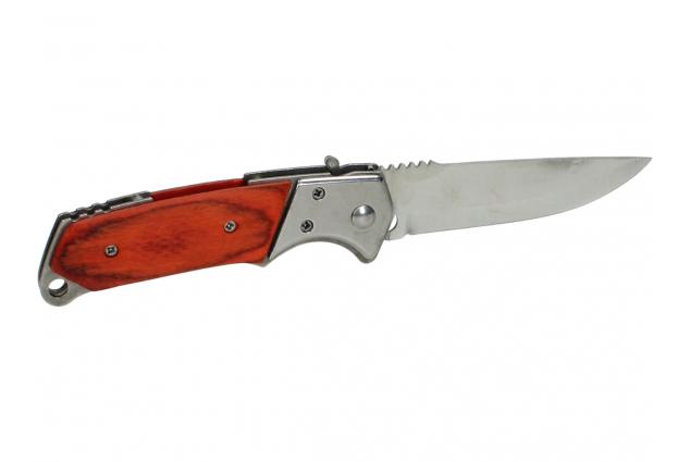 Kapesní Vystřelovací nůž s dřevěnou střenkou 20 cm v pouzdře