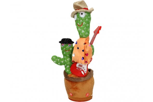 Tančící kaktus s malým kaktusem Dancing Music s kytarou