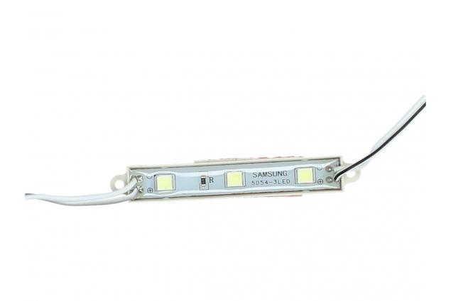 Nalepovací silná tříbodová LED dioda bílá Hranatá