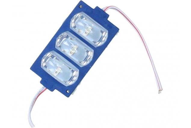 Nalepovací silná oválná 3Ks LED dioda modrá
