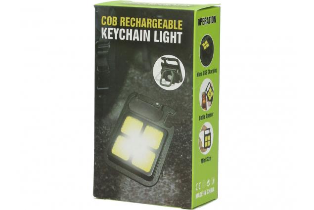 Mini přenosná kapesní USB dobíjecí LED svítilna s COB diodami do kříže