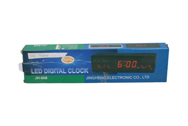 Digitální hodiny, nové nerozbalené, chybí trafo (čas 1:10)