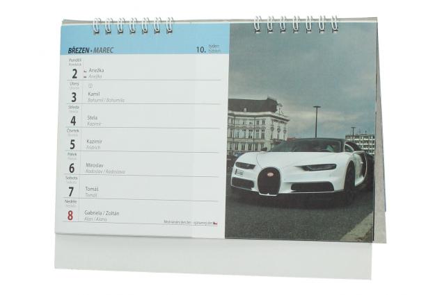 Stolní týdenní kalendář Auta & motorky 2026