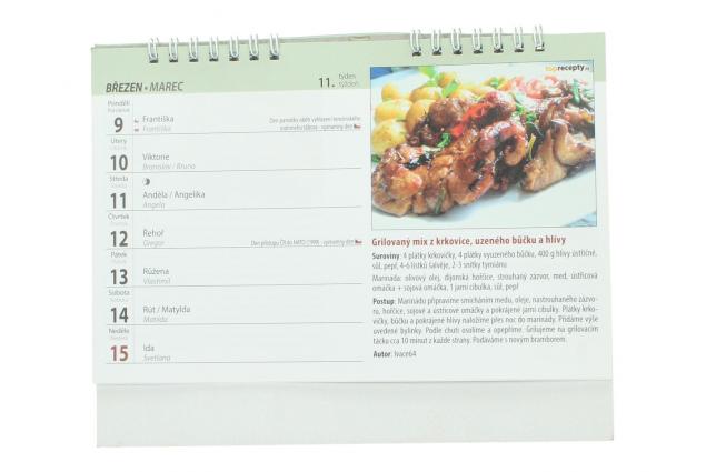 Stolní týdenní kalendář Grilování 2026