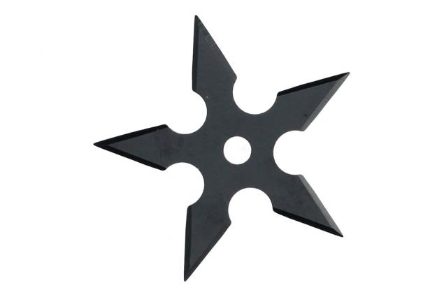 5cípá vrhací hvězdice – ocelový shuriken s pouzdrem