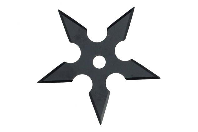 5cípá vrhací hvězdice – ocelový shuriken s pouzdrem