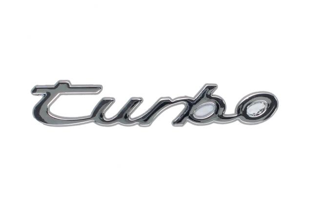 Kovová samolepka 3D TURBO (13 × 2,5 cm)