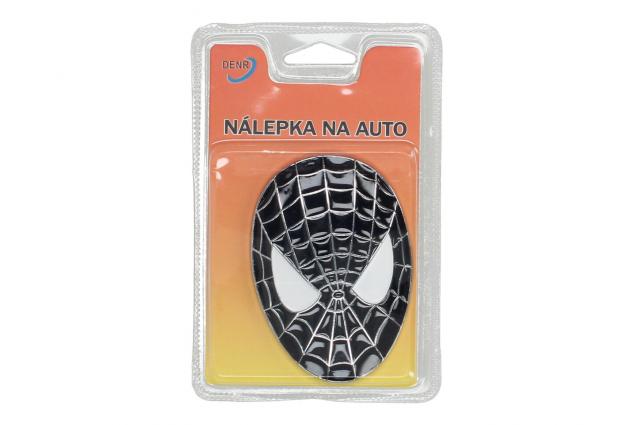 Kovová Samolepka Spiderman 3D – hlava (černá) 8 × 5,5 cm