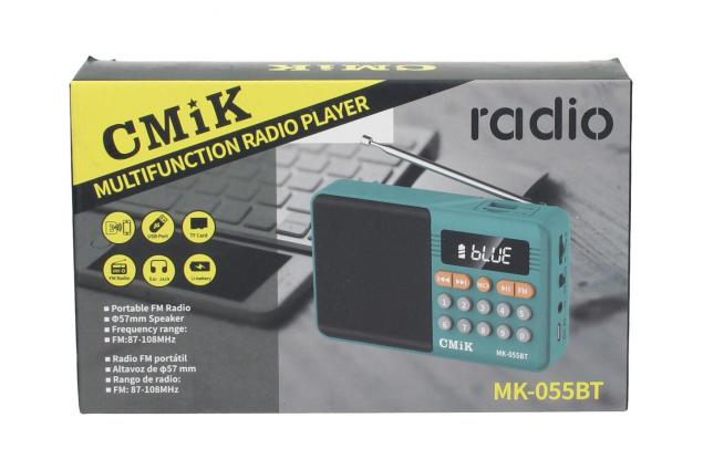 Mini FM rádio s Bluetooth 3v1 CMiK MK-055BT