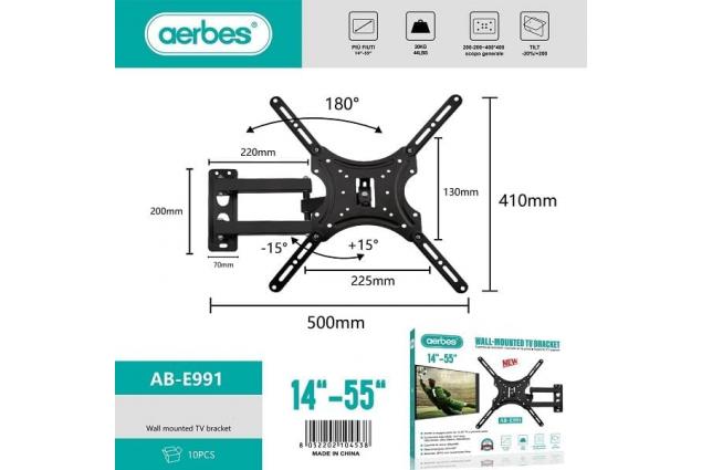 Nástěnný držák na TV Aerbes AB-E991 14–55''