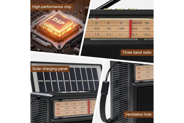 Solární rádio s Bluetooth CMiK MK-391S