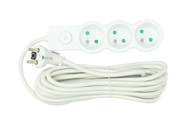 Prodlužovací kabel Aerbes SJ-3430 3 zásuvky s vypínačem 5 m