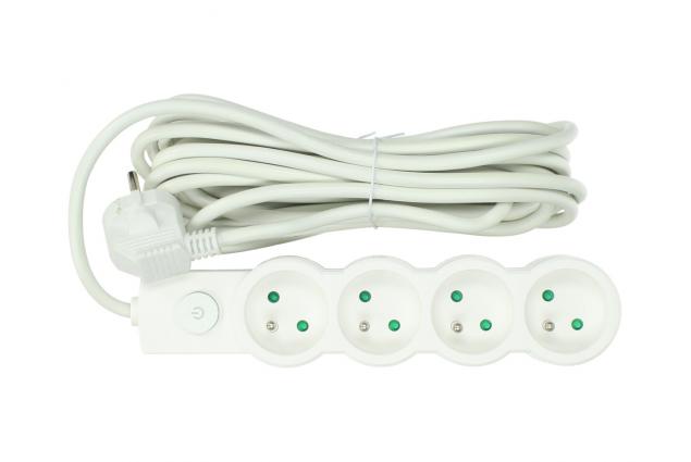 Prodlužovací kabel Aerbes SJ-3655 4 zásuvky s vypínačem 5 m