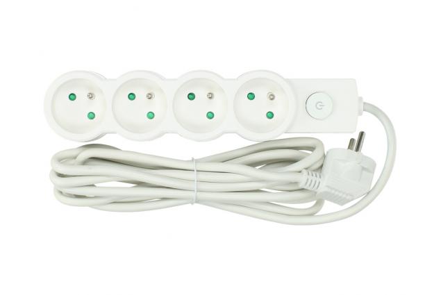 Prodlužovací kabel Aerbes SJ-3654 4 zásuvky s vypínačem 3 m