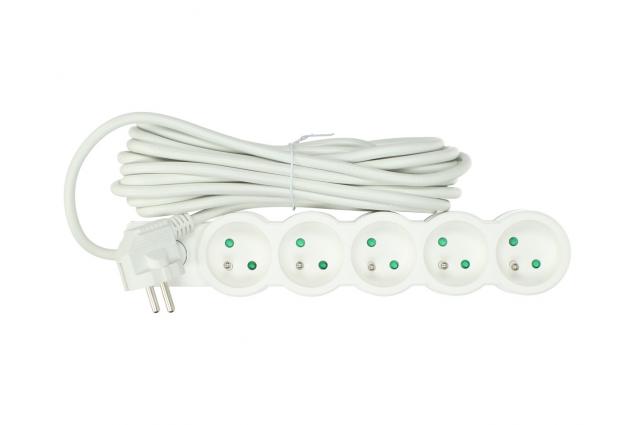 Prodlužovací kabel Aerbes SJ-3658 5 zásuvek s vypínačem 5 m