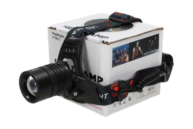 Nabíjecí LED čelovka Highlight P-50 s velkým světlometem