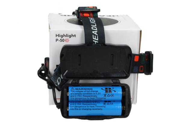 Nabíjecí LED čelovka Highlight P-50 s velkým světlometem