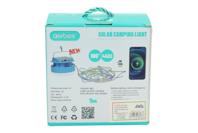 Solární závěsné LED světlo Aerbes AB-TY234 s USB nabíjením