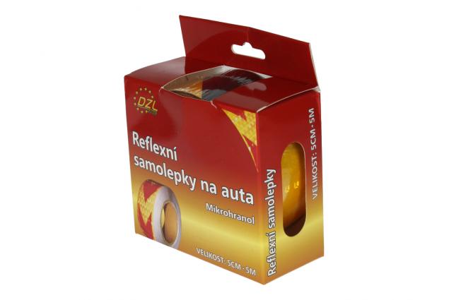 Reflexní samolepicí páska žlutá 5 cm × 5 m