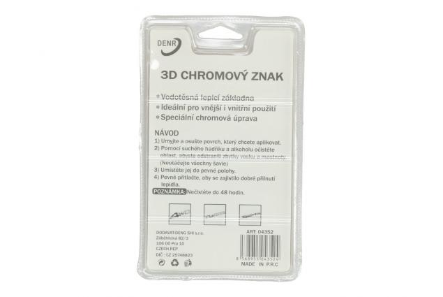 Kovová samolepka 3D černá lebka s červenýma očima 7 cm