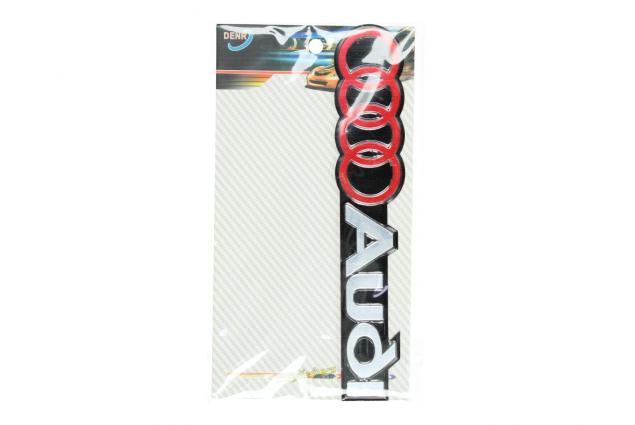 Kovová 3D samolepka Audi 16 × 3 cm