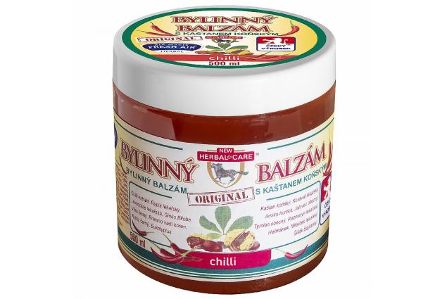 Bylinný balzám s kaštanem koňským a chilli 500 ml