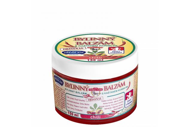 Bylinný balzám s kaštanem koňským a chilli 150 ml