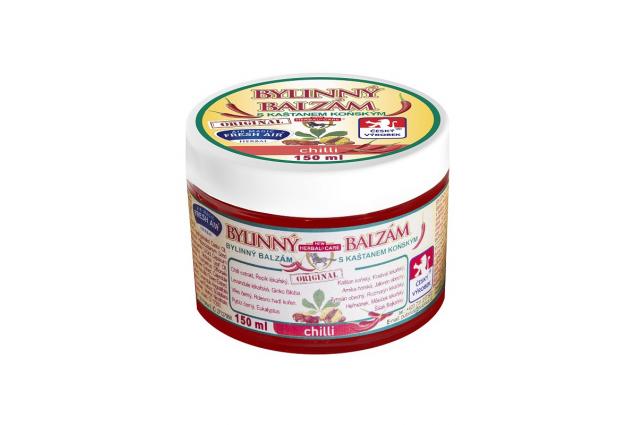 Bylinný balzám s kaštanem koňským a chilli 150 ml
